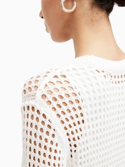 AllSaints White Paloma T-Shirt Dress - Image 6 of 9