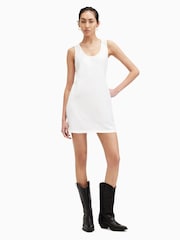 AllSaints White Paloma T-Shirt Dress - Image 7 of 9