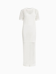 AllSaints White Paloma T-Shirt Dress - Image 9 of 9