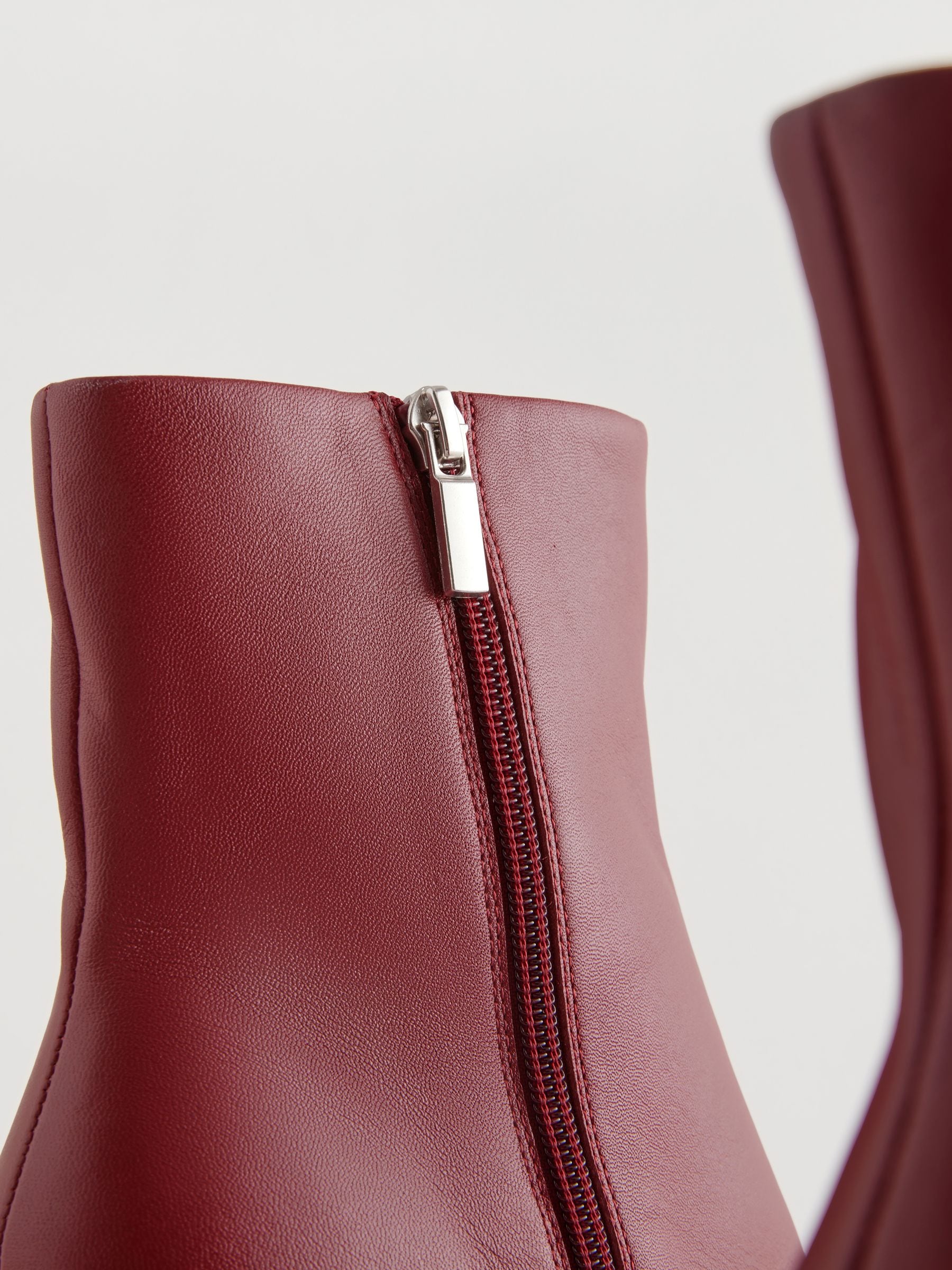 Buy Burgundy Red Pointed Toe Skinny Heeled Ankle Boots from Next USA