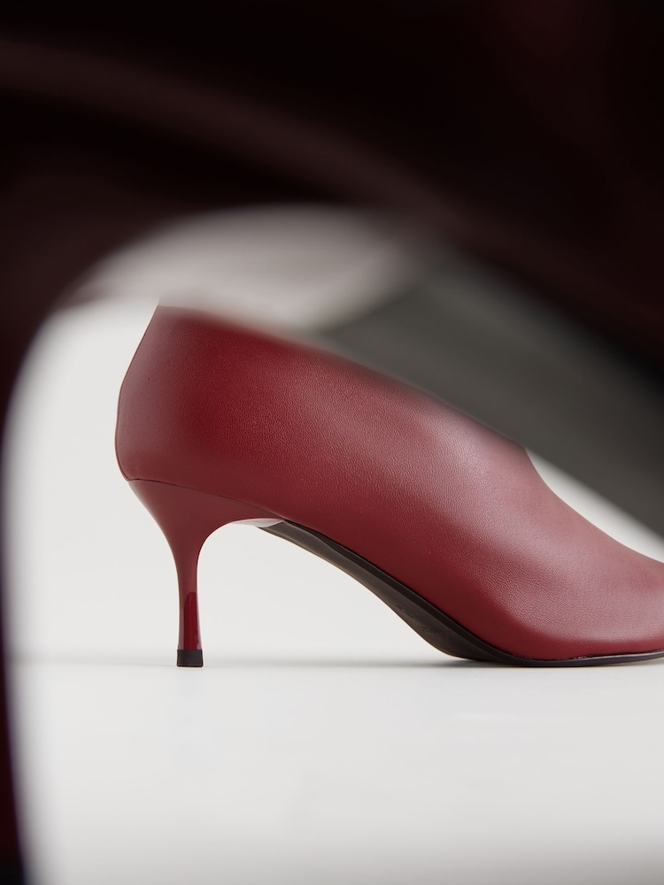Burgundy Red Forever Comfort® Pointed Toe Skinny Heeled Ankle Boots - Image 6 of 9