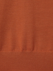 Reiss Hot Orange Wessex Merino Wool Crew Neck Jumper - Image 4 of 4