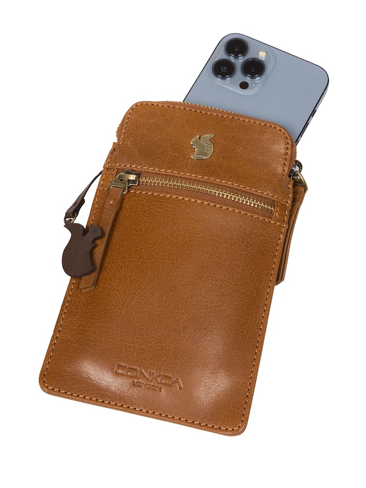 Conkca Bambino Leather Cross-Body Phone Bag - Image 9 of 9