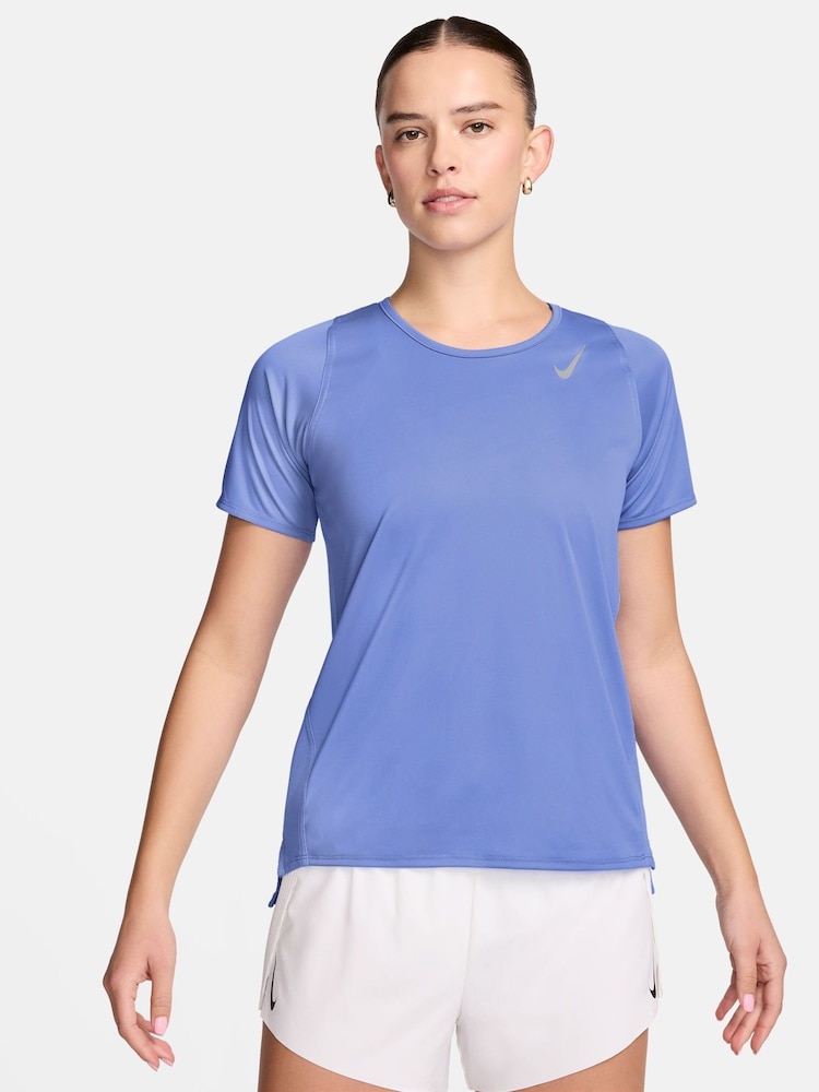 Nike Blue Dri-FIT Race Short Sleeve Running Top - Image 2 of 5