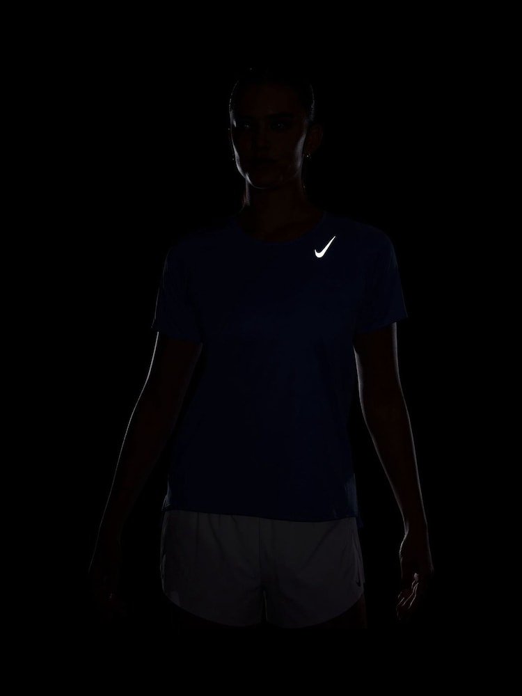 Nike Blue Dri-FIT Race Short Sleeve Running Top - Image 5 of 5