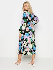 Yours Curve Multi LIMITED COLLECTION Floral Print Textured Wrap Dress - Image 4 of 6
