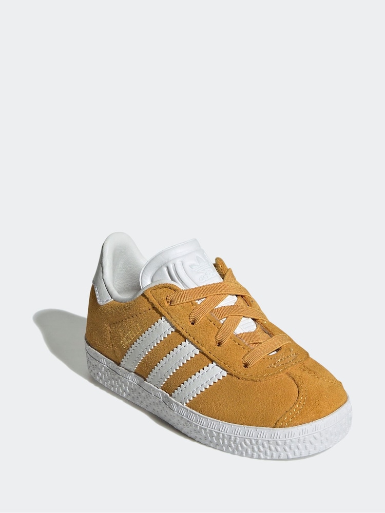 adidas Originals Ochre Yellow Gazelle Trainers - Image 2 of 9