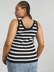 Simply Be Black Rib Scoop Neck Knitted Vest - Image 2 of 4
