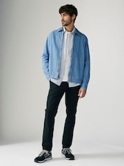 Hellblauer Denim - Shacket aus 100 % Baumwolle mit Reißverschluss - Bild 2 von 10