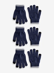 Marineblau/blau - Magic Handschuhe im 3er-Pack (3 bis 16 Jahre) - Bild 1 von 2