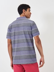 Crew Clothing Heritage Stripe Pique 100% Cotton Polo Shirt - Image 2 of 5