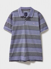 Crew Clothing Heritage Stripe Pique 100% Cotton Polo Shirt - Image 5 of 5