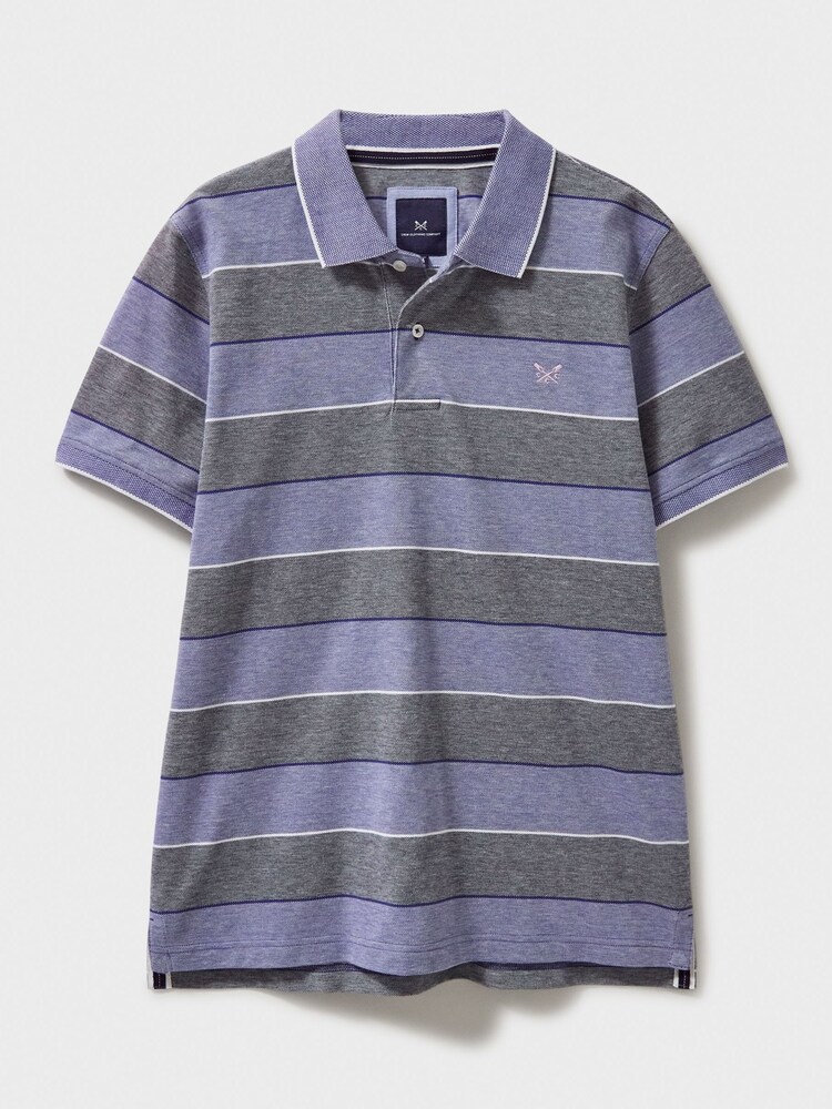 Crew Clothing Heritage Stripe Pique 100% Cotton Polo Shirt - Image 5 of 5