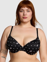 Zwarte hartprint met tekst - Victoria's Secret PINK beha - Image 1 of 3