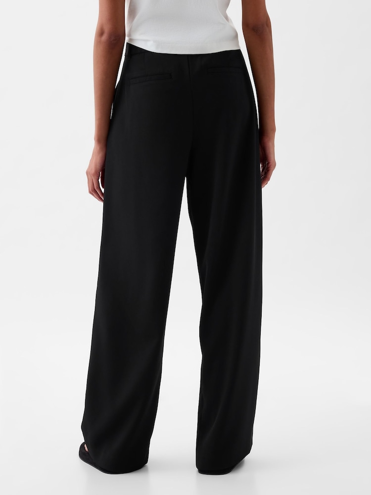 Gap Black 365 High Waisted Pleated Trousers - Image 1 of 4 Gap Black 365 High Waisted Pleated Trousers - Image 1 of 4