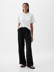 Gap Black 365 High Waisted Pleated Trousers - Image 4 of 5