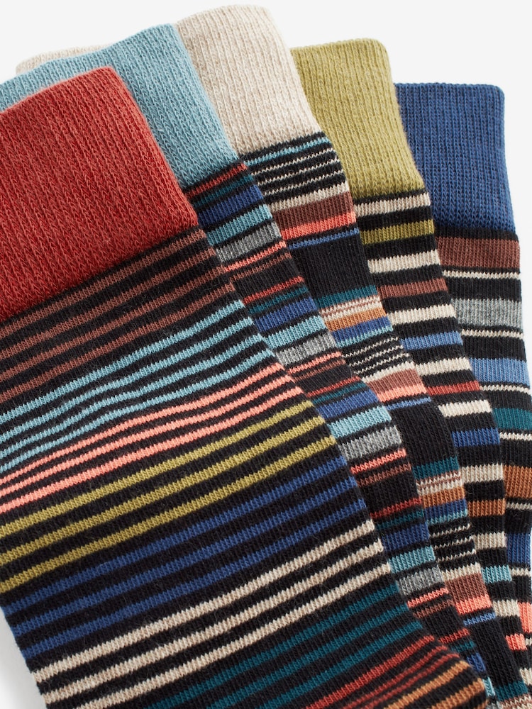 Neutral/Green/Colour Pop Stripe - 5 пар носков с узором - Изображение 7 из 7 Neutral/Green/Colour Pop Stripe - 5 пар носков с узором - Изображение 7 из 7