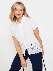 M&Co White Button Down Collard Broderie Shirt - Image 2 of 7