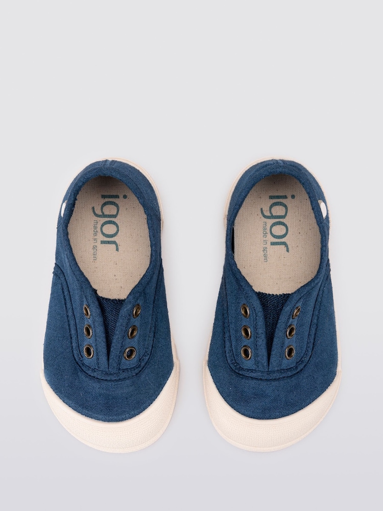 כחול  - Igor Lona Canvas Plimsolls Shoes - Image 3 of 7