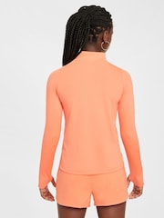 Oranžová - Nike Dri-FIT Long Sleeve Half Zip Top - Obrázok 2 z 6