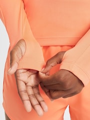 Oranžová - Nike Dri-FIT Long Sleeve Half Zip Top - Obrázok 4 z 6