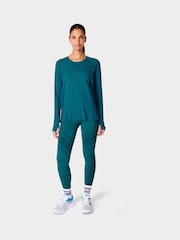 Riff-Blaugrün - Sweaty Betty Athlete Federleichtes, nahtloses Langarm-Top - Bild 3 von 7