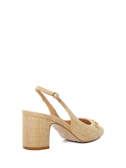 Dune London Natural Choices Bouclé Slingback Shoes - Image 5 of 6