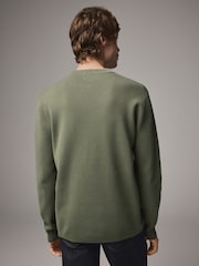 Green Regular Fit Cotton Rich Crew Jumper - Image 3 of 7