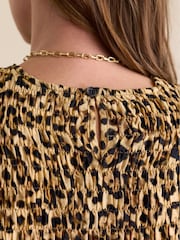 Baukjen Yellow Maggie Printed Sleeveless Smocked Top - Image 2 of 4