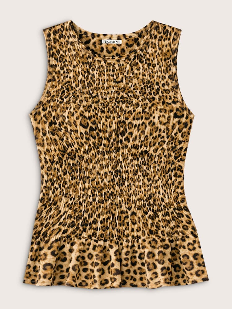 Baukjen Yellow Maggie Printed Sleeveless Smocked Top - Image 4 of 4 Baukjen Yellow Maggie Printed Sleeveless Smocked Top - Image 4 of 4