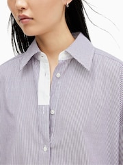 AllSaints White Stripe Karina Shorts - Image 3 of 9