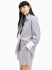 AllSaints White Stripe Karina Shorts - Image 4 of 9