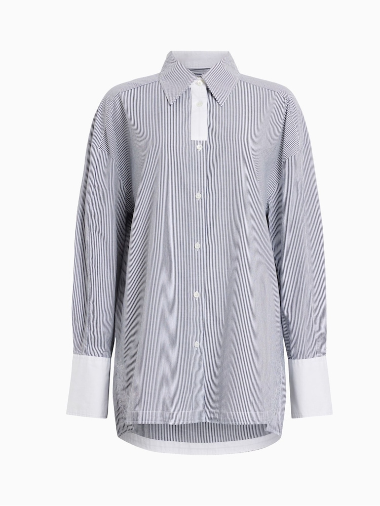 AllSaints White Stripe Karina Shorts - Image 9 of 9