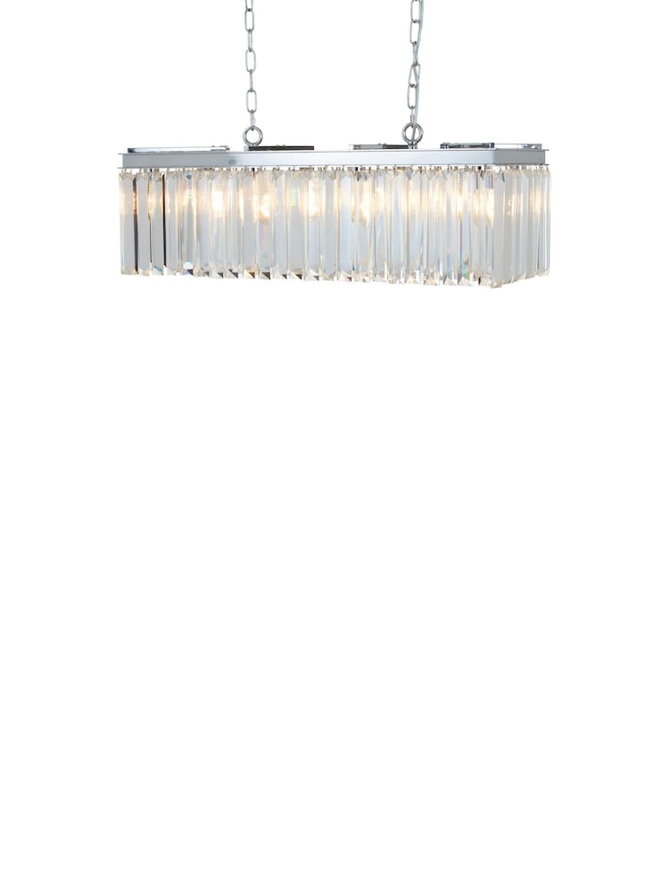 Interiors by Premier Silver Kensington Townhouse 8 Bulb Pendant Light - Image 4 of 4