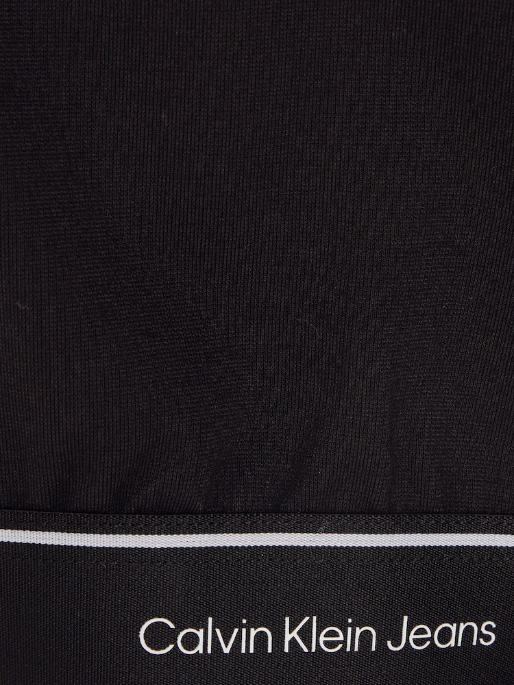 Calvin Klein Black Logo Tape Zip Jacket - Image 6 of 6