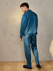 Blue EDIT Satin Shacket - Image 3 of 13