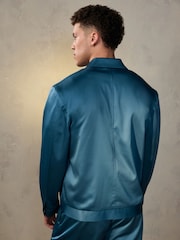 Blue EDIT Satin Shacket - Image 5 of 13