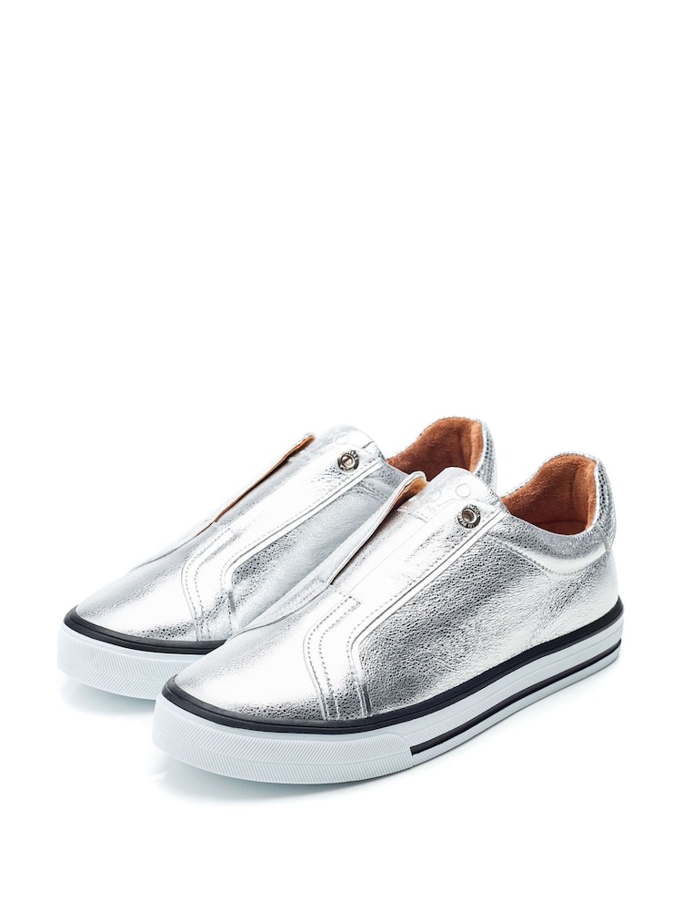 srebrna (barva); srebro - Moda in Pelle Benni Elastični drsenje na Foxing Sole Trenerji - Slika 2 iz 4 srebrna (barva); srebro - Moda in Pelle Benni Elastični drsenje na Foxing Sole Trenerji - Slika 2 iz 4