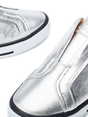 Moda In Pelle Benni Elastic Slip On Foxing Sole Trainers - Image 4 of 4