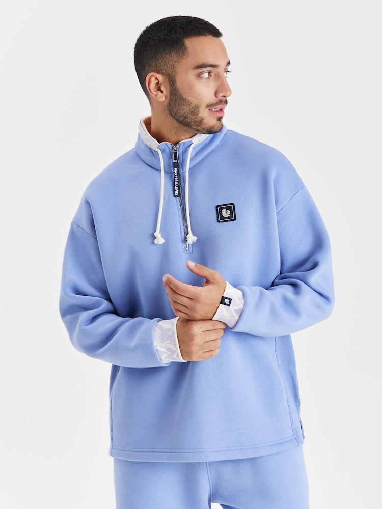 Harper & Lewis Green Sia 1/4 Zip Sweater - Image 8 of 8