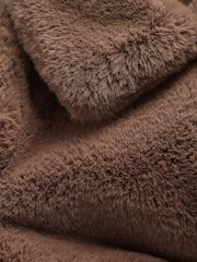 The Set Brown Boxy Faux Fur Coat - Image 11 of 11