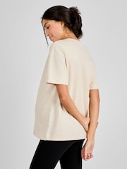 JoJo Maman Bébé Oatmeal Oversized Boyfriend Maternity T-Shirt - Image 2 of 4