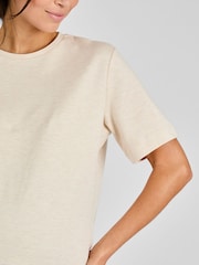 JoJo Maman Bébé Oatmeal Oversized Boyfriend Maternity T-Shirt - Image 4 of 4