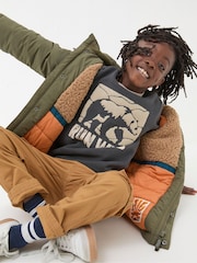 FatFace Easdale Khaki Green Hooded Parka Jacket - Image 4 of 6