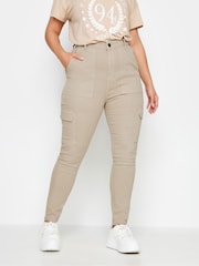 Yours Curve Natural Cargo AVA Jeans - Image 1 of 4