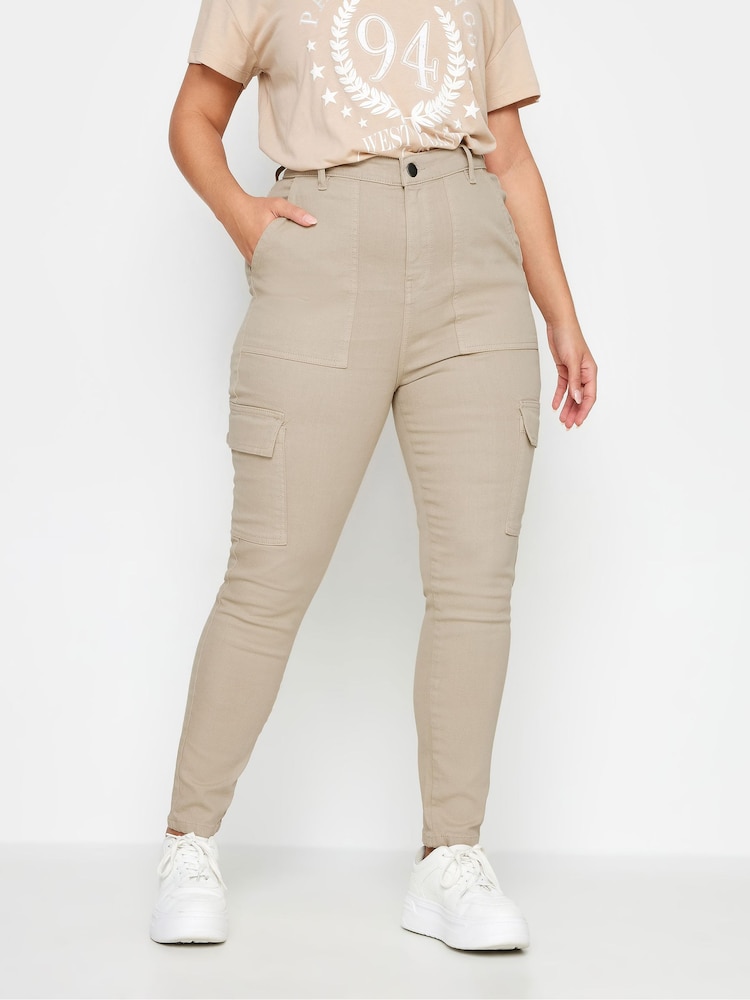 Yours Curve Natural Cargo AVA Jeans - Image 1 of 4