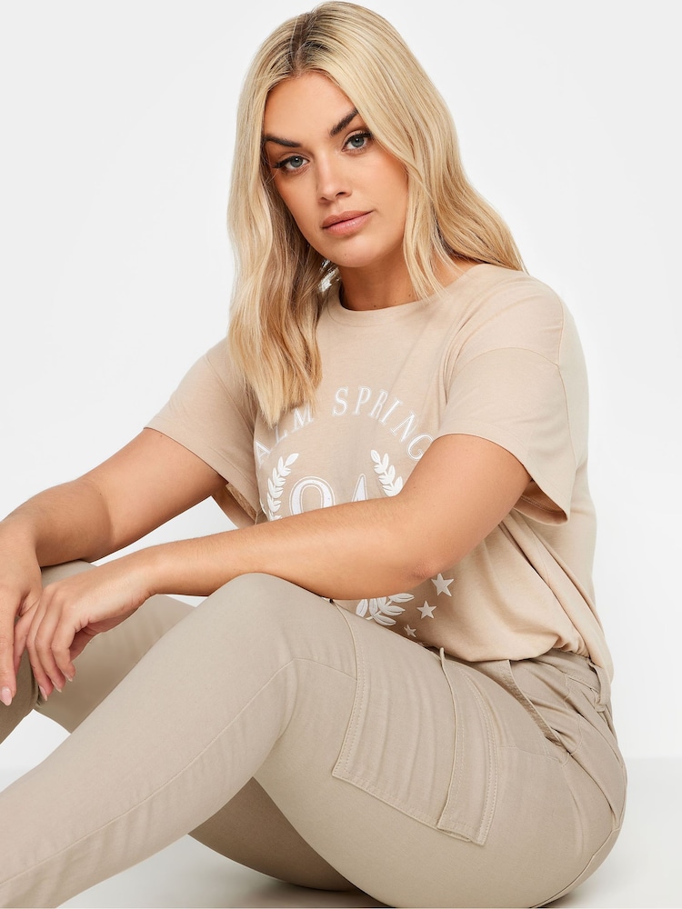 Yours Curve Natural Cargo AVA Jeans - Image 4 of 4