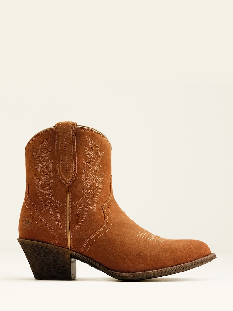 Ariat Harlan Suede Westen Brown Boots - Image 1 of 4
