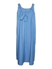 VERO MODA Tie Back Pinstripe Midi Cami Dress - Изображение 5 из 6