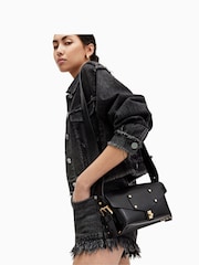 AllSaints Black Miro Satchel Bag - Image 1 of 8